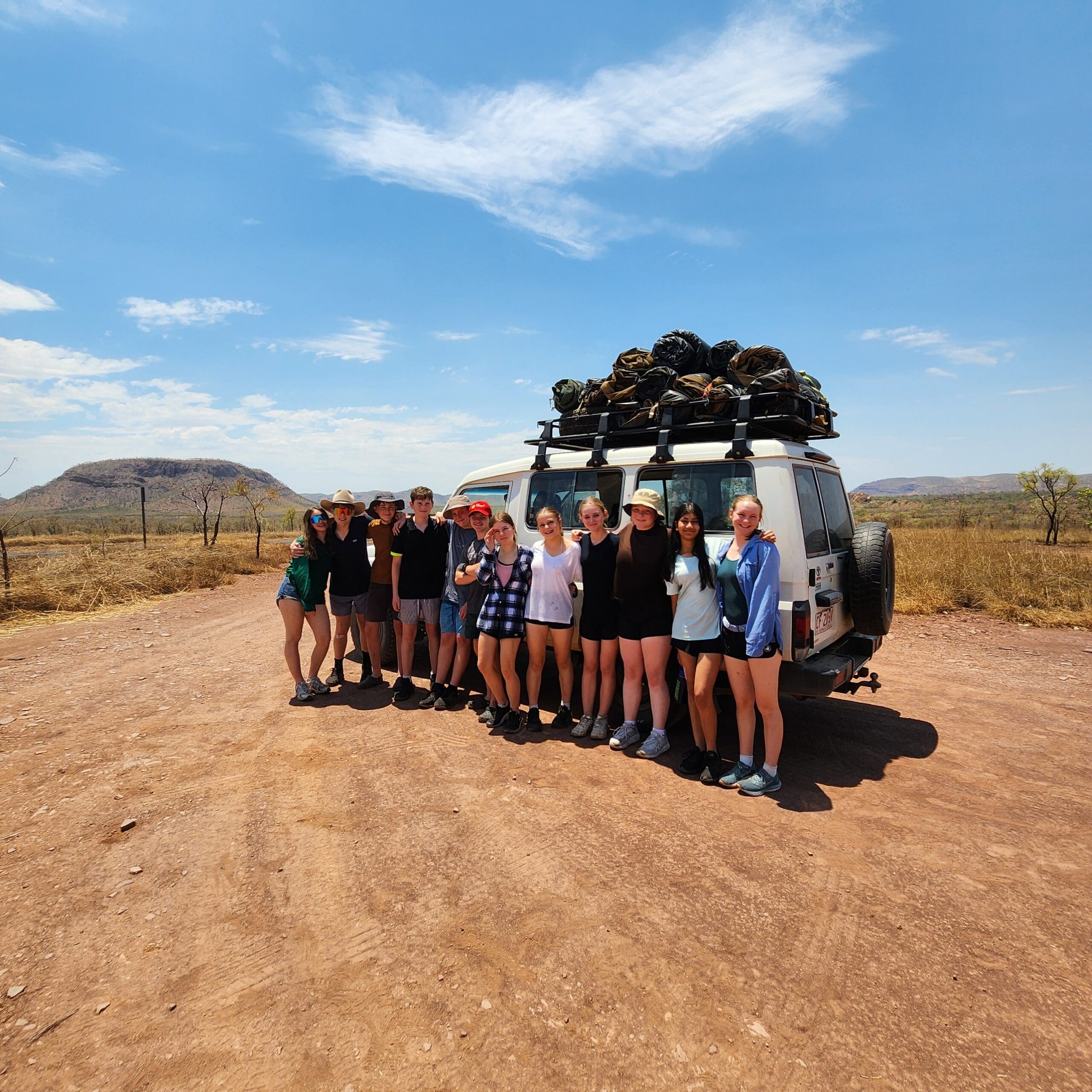 group of students during beyond the horizon trip to east kimberly