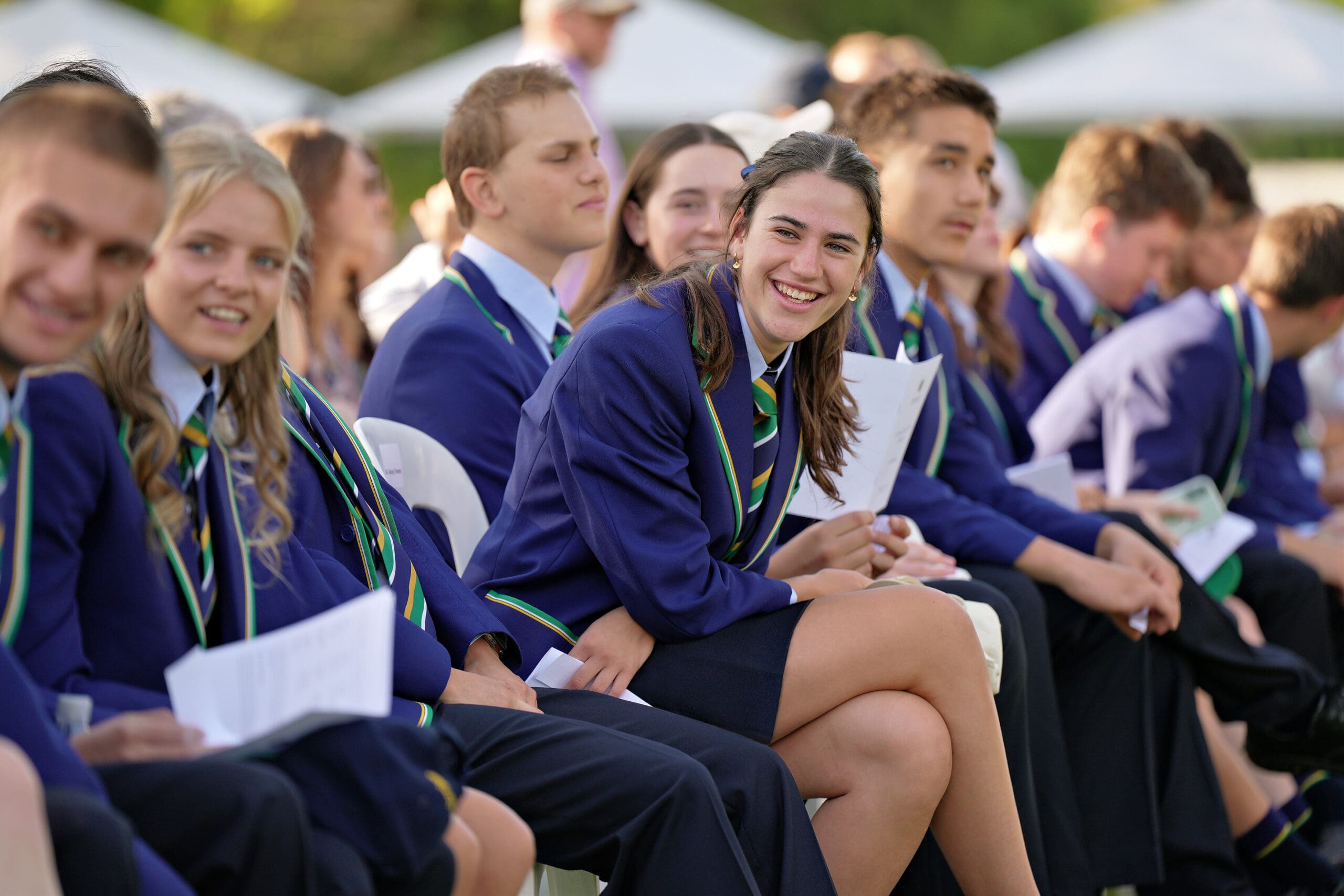 senior school students at the commencement of year ceremony