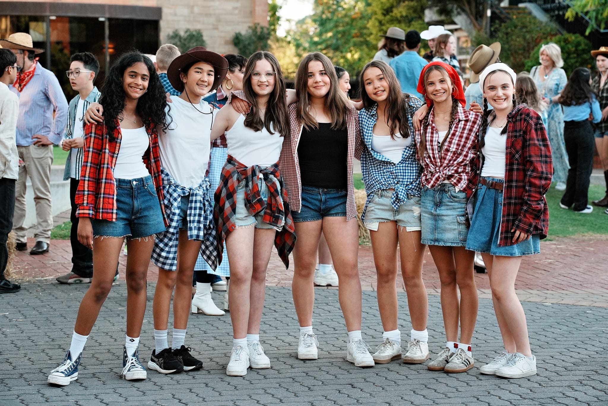 Group of Middle School students at Line Dance