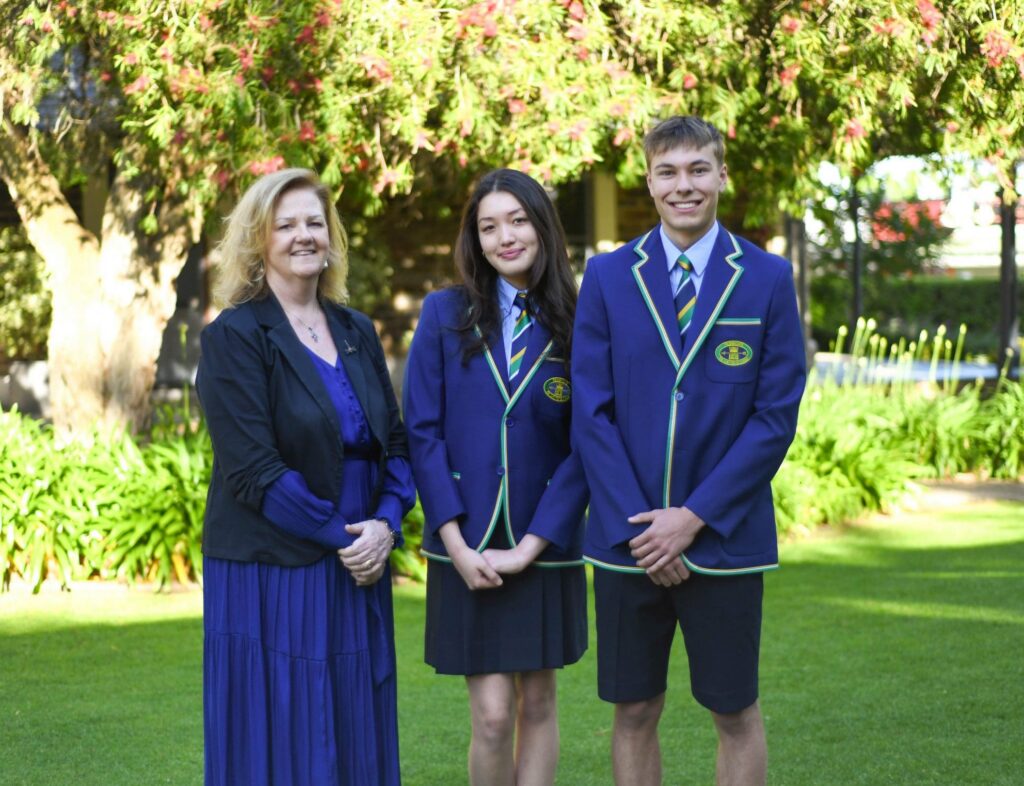 Head of Senior School Alexandra Piggott with 2026 School Captains