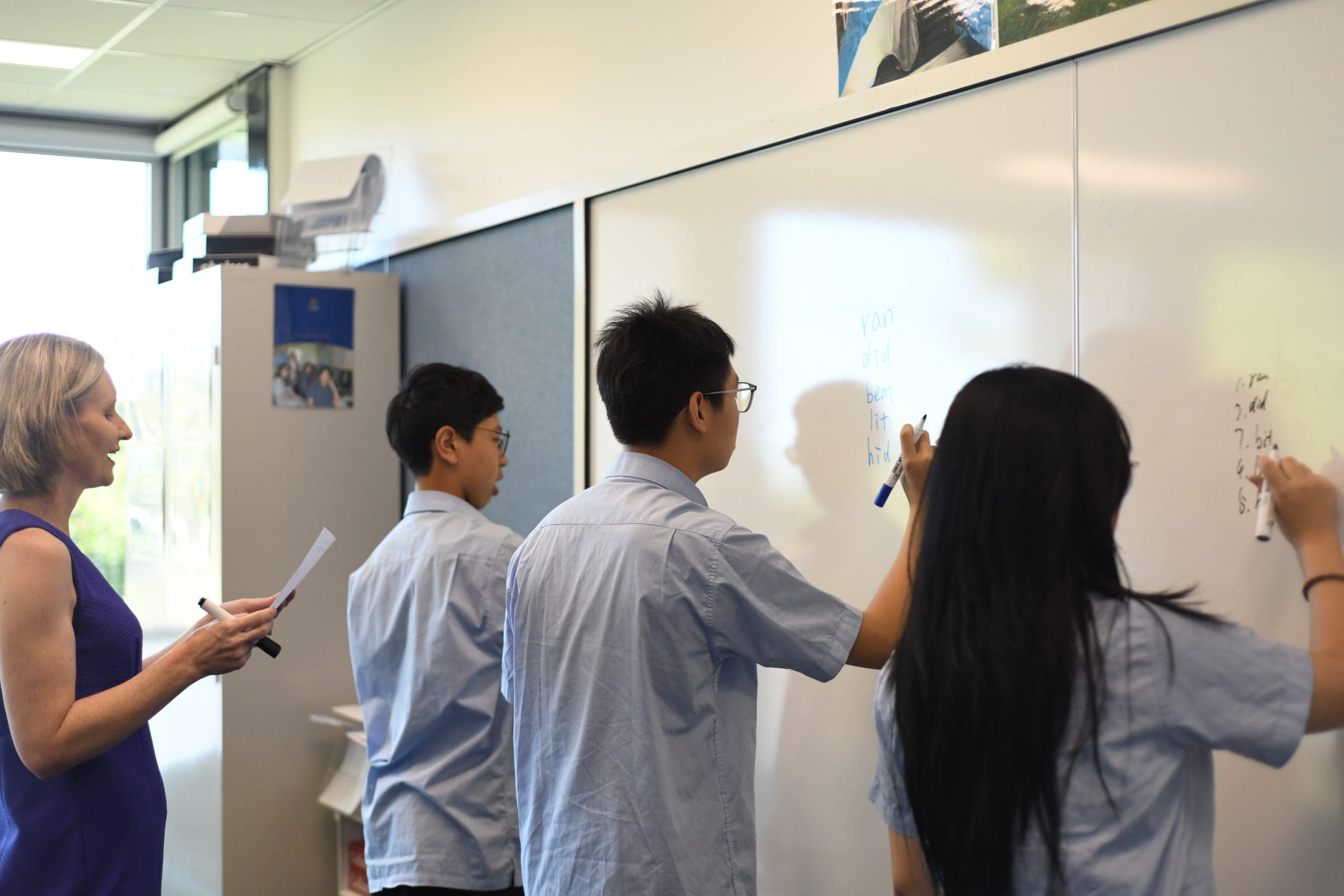 Pembroke Connect Program students writing on white board Feb 2026