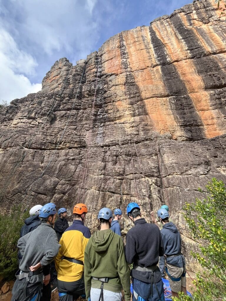 Year 9 Camp Grampians 2026 - students rock climbing
